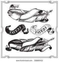 11 Banner Ribbons Tattoo Ideas | ribbon tattoos, banner, ribbon banner
