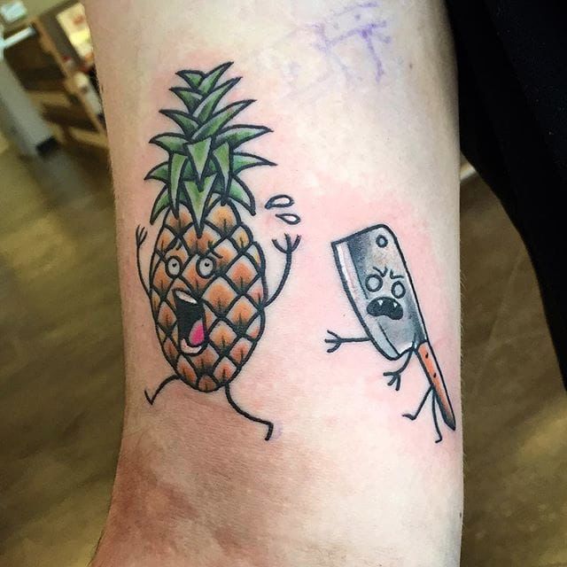 Pineapple tattoo