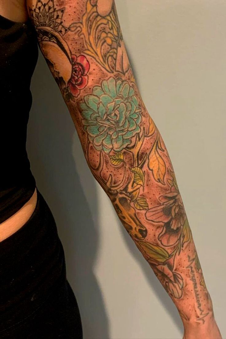 50+ Tattoo sleeve filler ideas for women - Filler tattoo designs