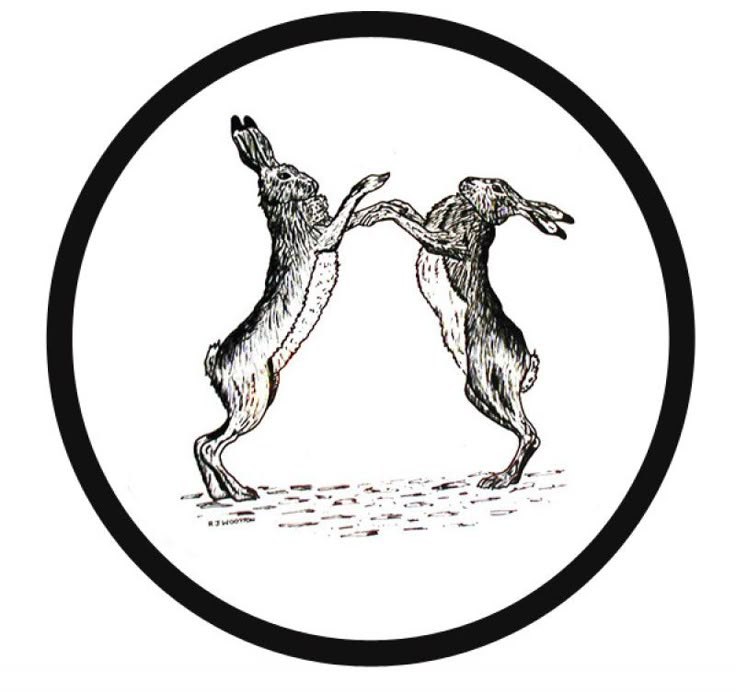 Boxing hares tattoo idea