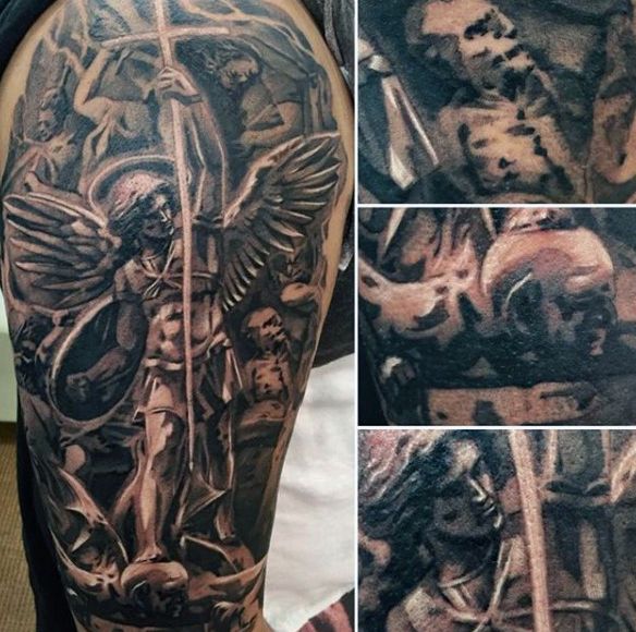 73 Amazing St Michael Tattoo Designs for Men