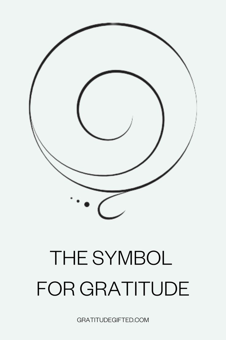 The symbol for gratitude for tattoo inspiration