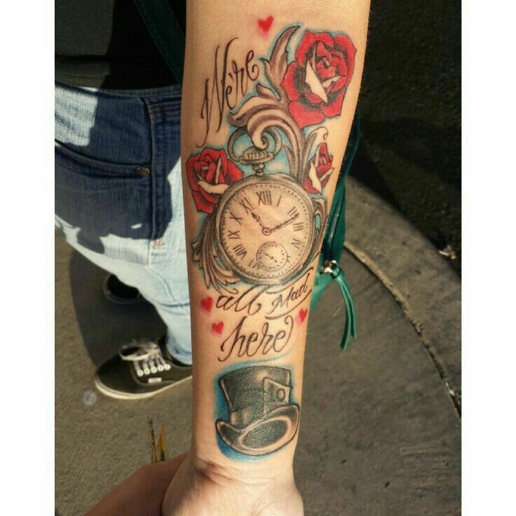 Pin by Sara Zettlemoyer♥🐋 on Tattoo Ideas | Mad hatter tattoo, Sleeve  tattoos, Wonderland