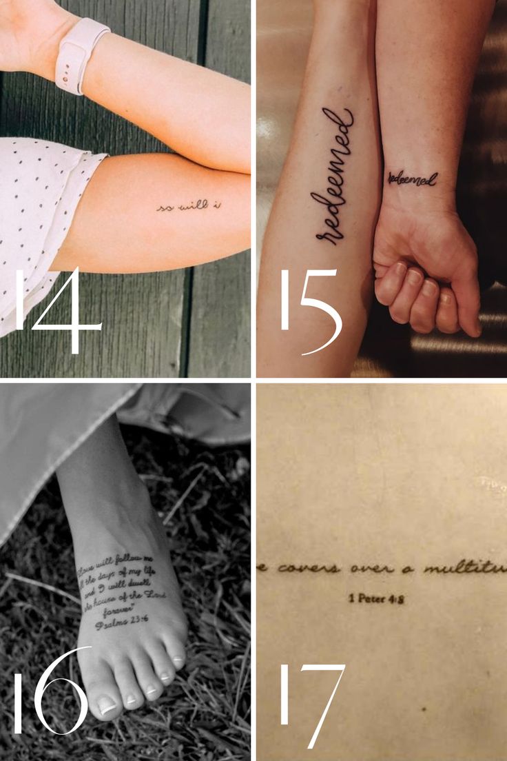 Inspirational Bible Verse Tattoos + Ideas