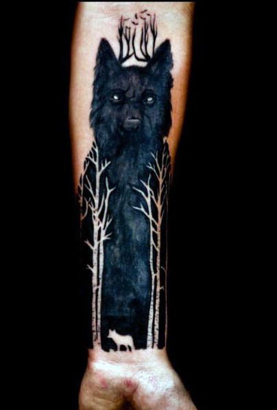 70 Wolf Tattoo Designs für Männer – Maskuline Idee Inspiration - Mann Stil  | Tattoo