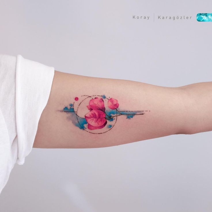 BOUGAINVILLEA . . . . . . #watercolor #abstract #bouganvillea #tattoo  #watercolortattoo #abstracttattoo #bouganvilleatattoo #geometric…