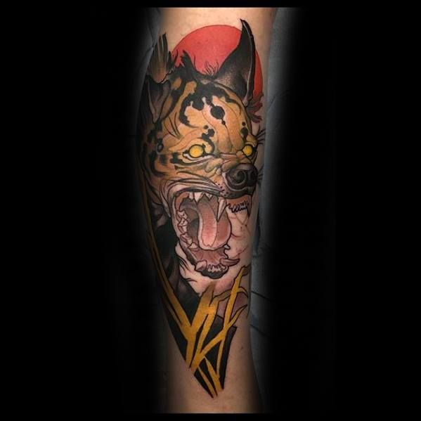 60 Hyena Tattoo Designs for Men