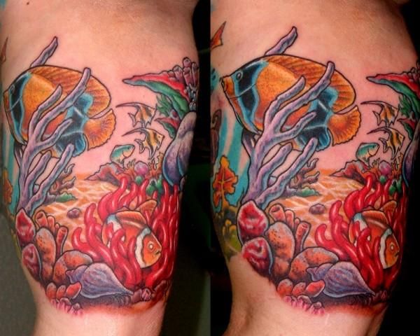 small coral reef tattoos - Google Search