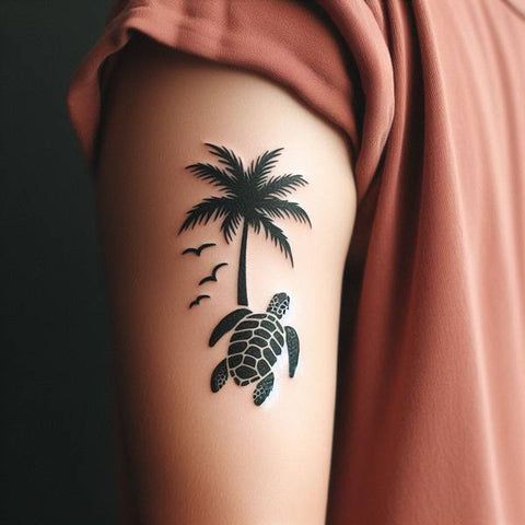 Pin by Amanda Bohlman on Tattoos | Tree tattoo designs, Turtle tattoo  designs, Palm tattoos