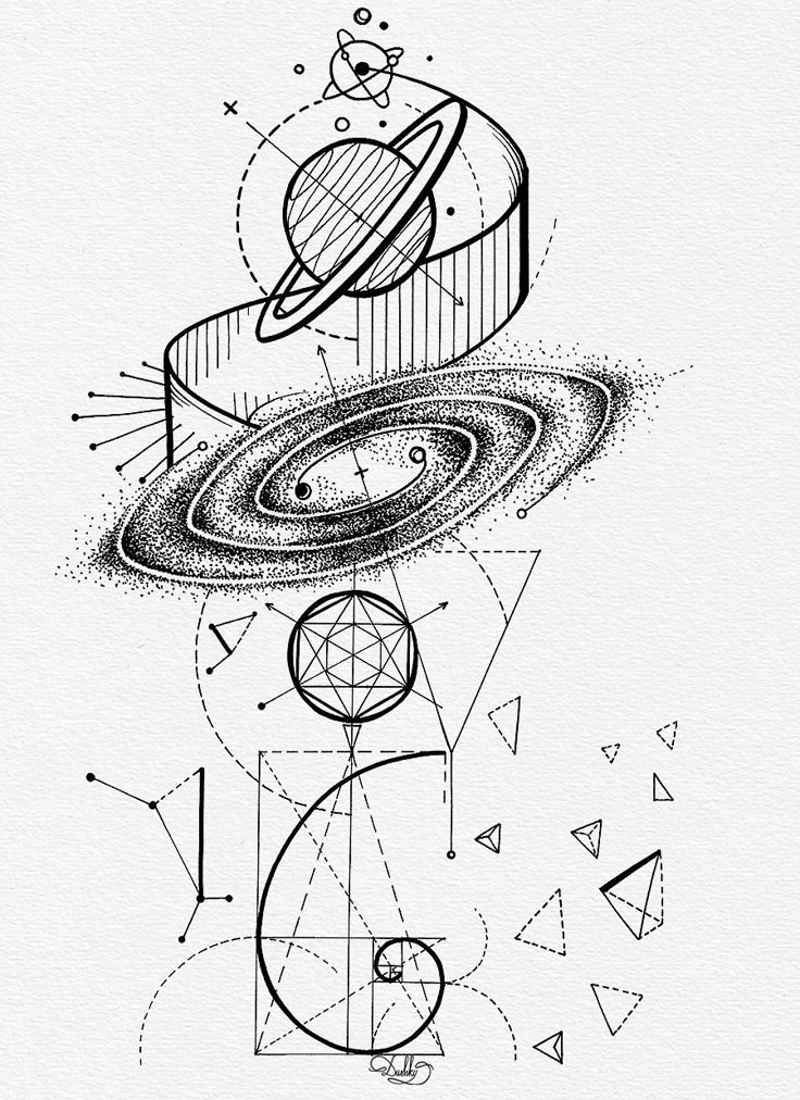 abstract universe - tattoo design