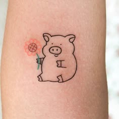 Discover 8 Pig Tattoo and Pig Zodiac Tattoo Ideas | vegan tattoo, small bear head tattoo, pig with butterfly wings and more
