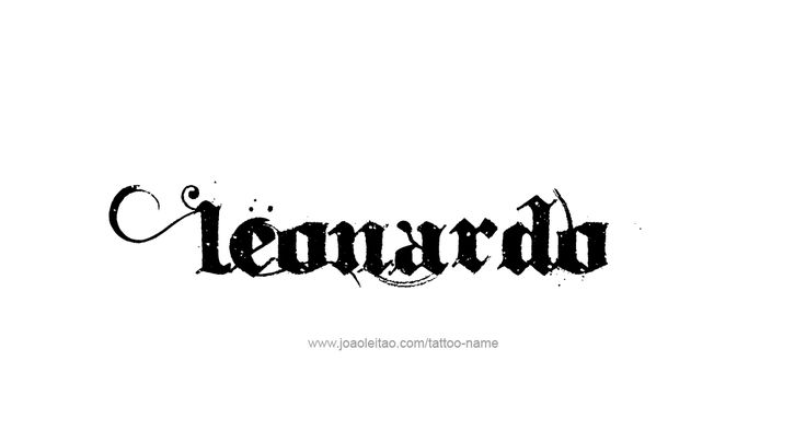 Leonardo Name Tattoo Designs