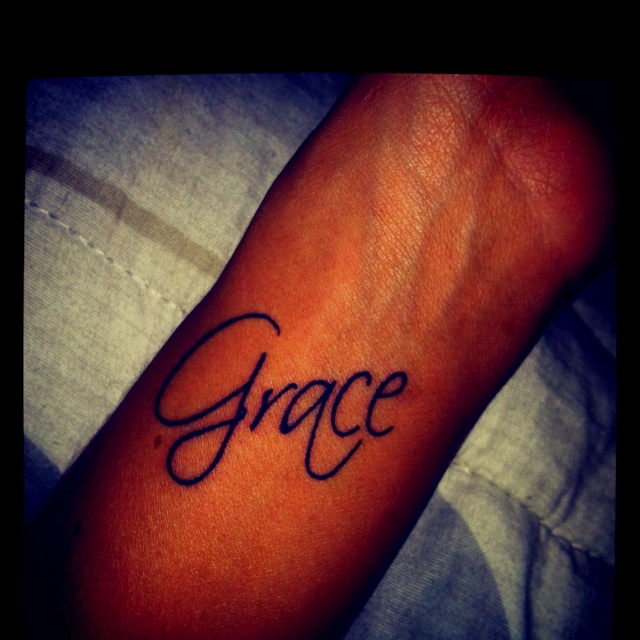 Grace. tattoo. Getting this SOON!! Love this font!