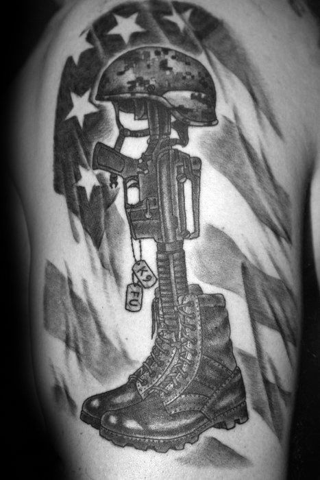 50 Fallen Soldier Tattoo Designs for Men