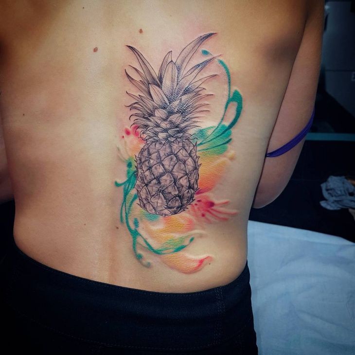 15+ Pineapple Tattoo Designs, Ideas