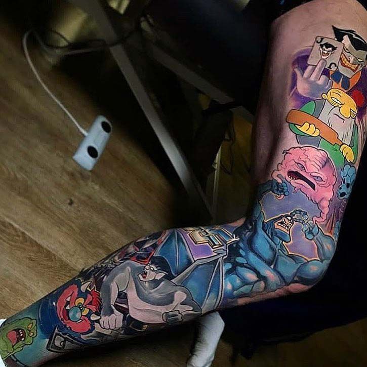 Animated Characters Tattoo Sleeve – Best Tattoo Ideas Gallery