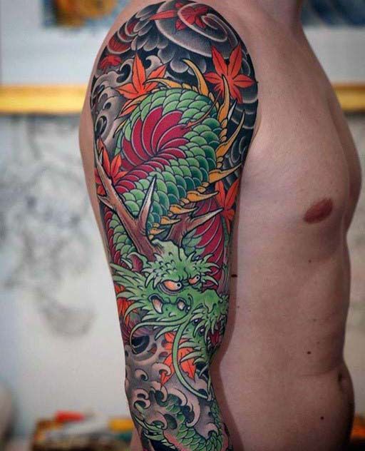 91 Cool Japanese Dragon Tattoo Designs for Men