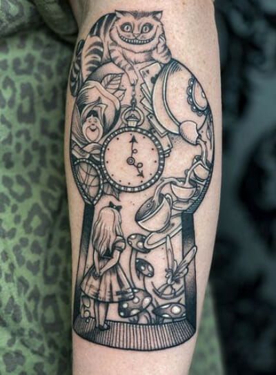 All The Little Buddies Are Wonderland's Alice Tattoo: 115 Wonderland's Alice  Inspired Tattoo Designs
