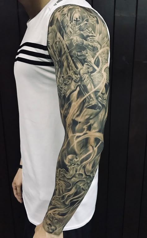 Good Vs Evil Tattoo for Men