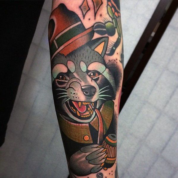 80 Raccoon Tattoo Designs for Men