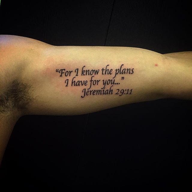 Pin by Lyric Hawkins on Tattoos | Bible quote tattoos, Bible verse tattoos,  Jeremiah 29 11 tattoo