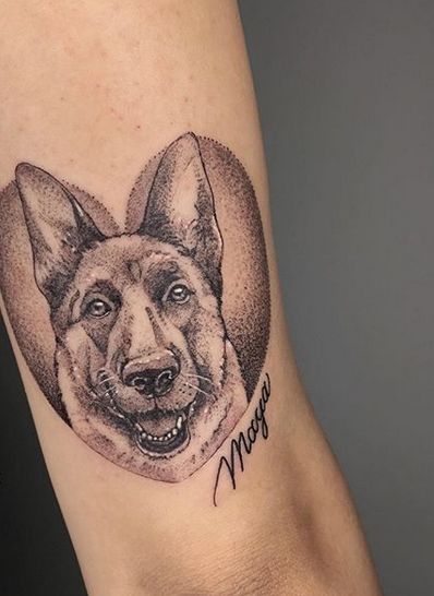 14 Memorial Tattoo Ideas For German Shepherd Lovers