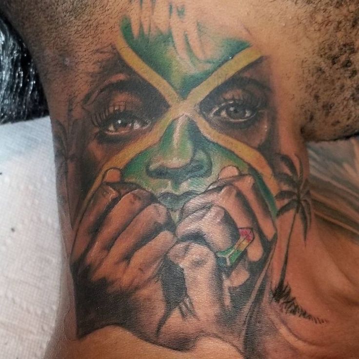 Pin by Kayla on Tattoos 🎨 in 2025 | African tattoo, Jamaican tattoos, Dark  skin tattoo