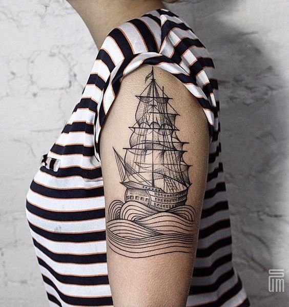 100 Boat Tattoo Designs | Art and Design