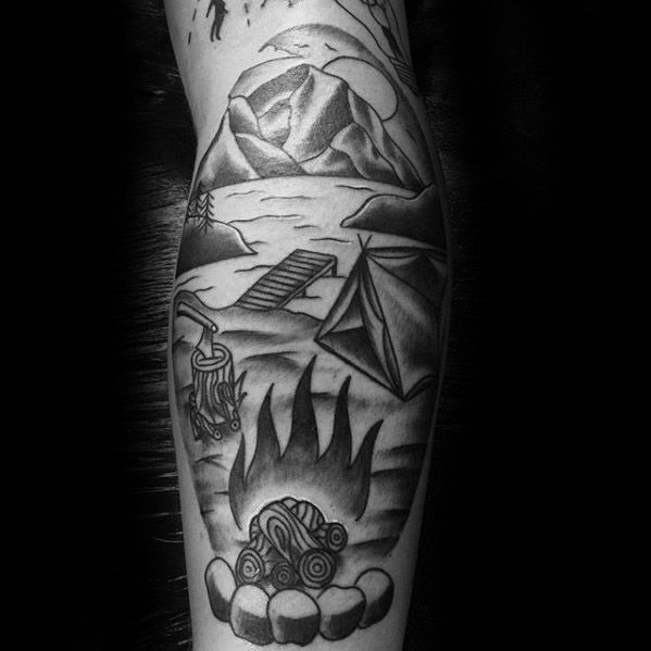60 Amazing Camping Tattoos for Men
