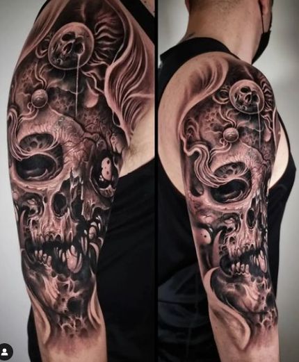 Haunted Tattoo For Men: 162 Naturalistic And Catchy Horror Tattoo Designs  Idea For You