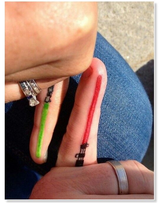 Lightsaber tattoo