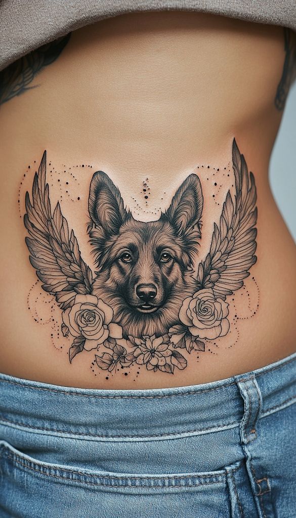 German Shepherd Tattoo Ideas for Canine Fanatics