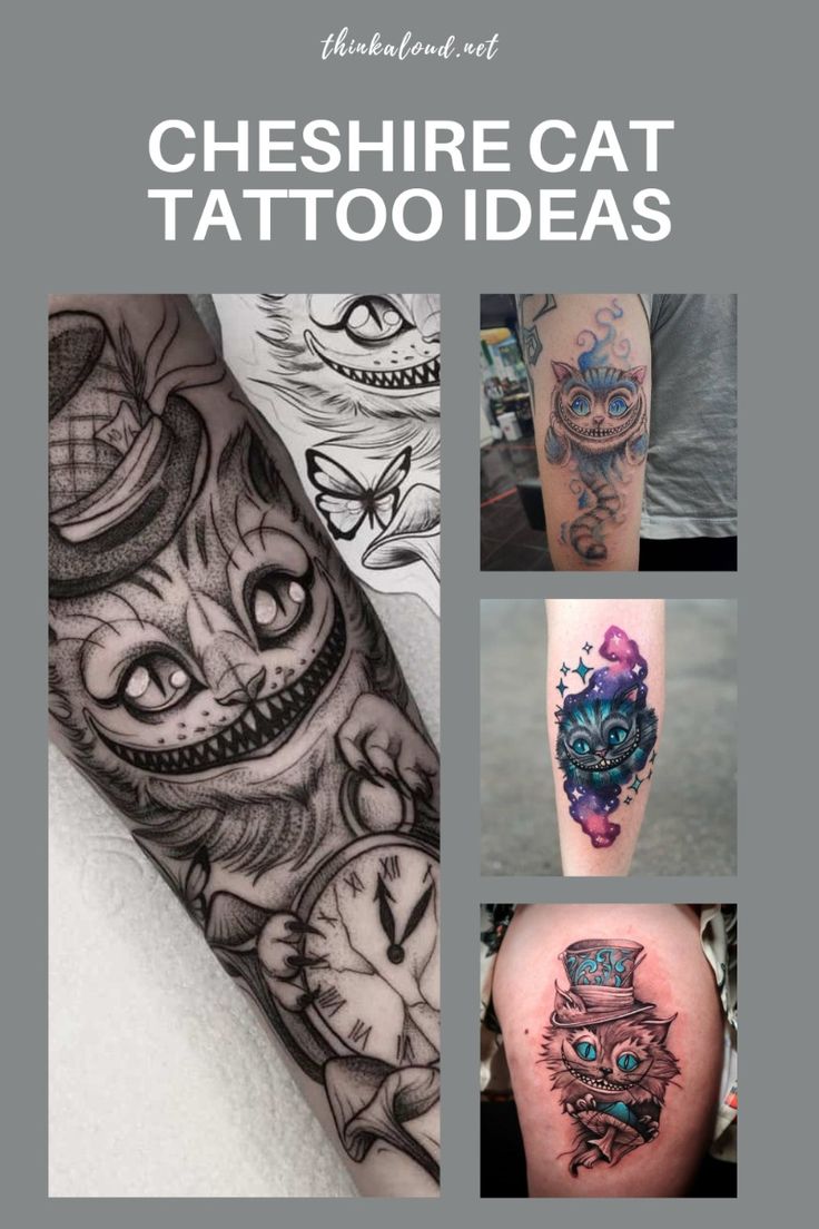 20 Fun Cheshire Cat Tattoo Ideas For A Glimpse Of Wonderland