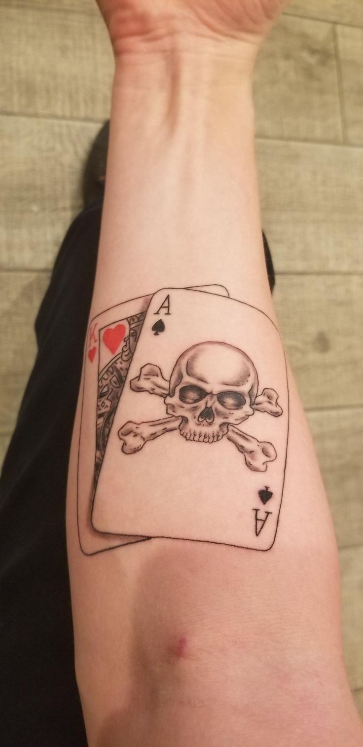 Blackjack, My first tattoo done by Josh at Tattoos by Rick in Green Bay,  WI. in
