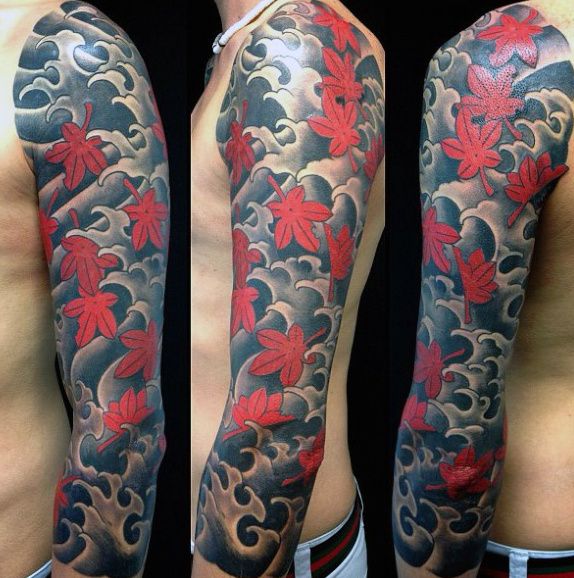 80 Creative Maple Leaf Tattoo Designs for Men