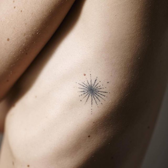Firework home-made #tattoo on Elke on both sides, by the amazing @m_i_s_o_ , go check her amazing work · @elke_jewellery · photo by @christophermorrisphoto #littletattoo #smalltattoo #love #art #artist #tattoofilter