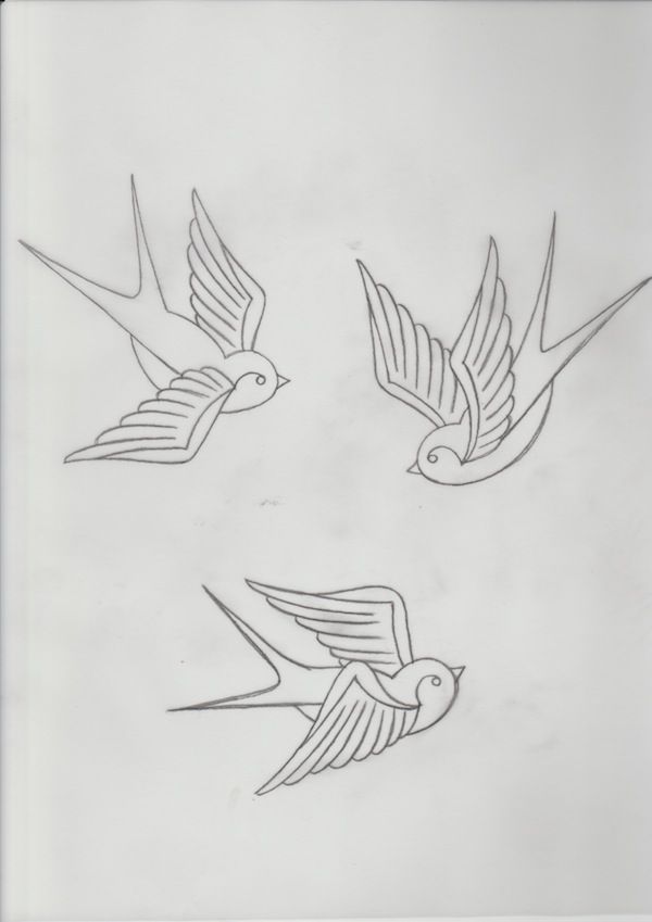 How to Draw a Group of Swallows in a Retro Tattoo Style | Envato Tuts+