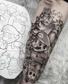 Discover 38 Mario Bros and Super Mario Tattoo Ideas | luigi tattoo design, nintendo tattoo, video game tattoos and more