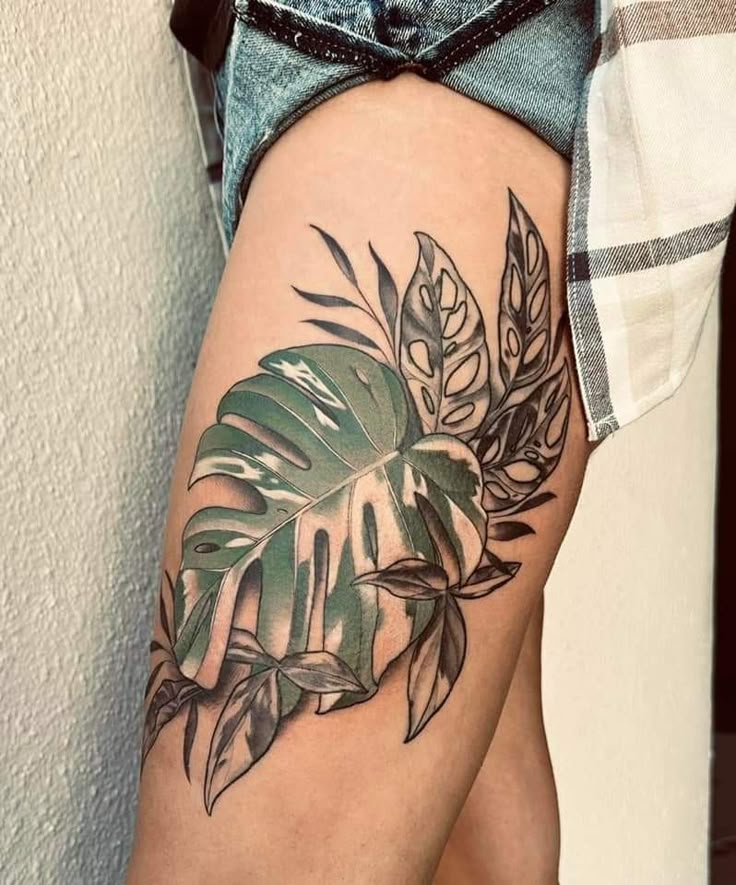 Pin by Nikki Schmitt on Things I want | Body tattoos, Plant tattoo, Thigh  tattoos women