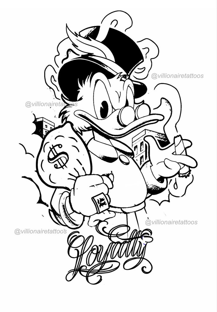 Scrooge McDuck Tattoo Design
