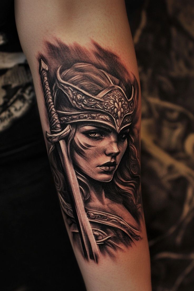 Unleash Your Inner Strength with This Warrior Tattoo Design