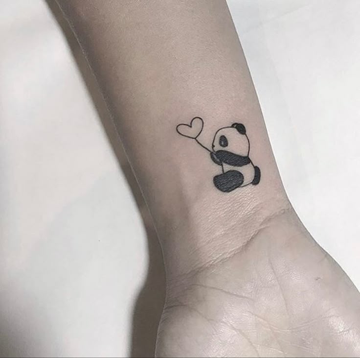Pin by Jennifer Hatrick on tattoo | Panda tattoo, Unique tattoos, Cute  little tattoos