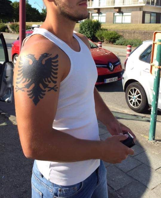Pin by Grzesio Firka on Moje | Albanian tattoo, Picture tattoos, Shoulder  tattoo
