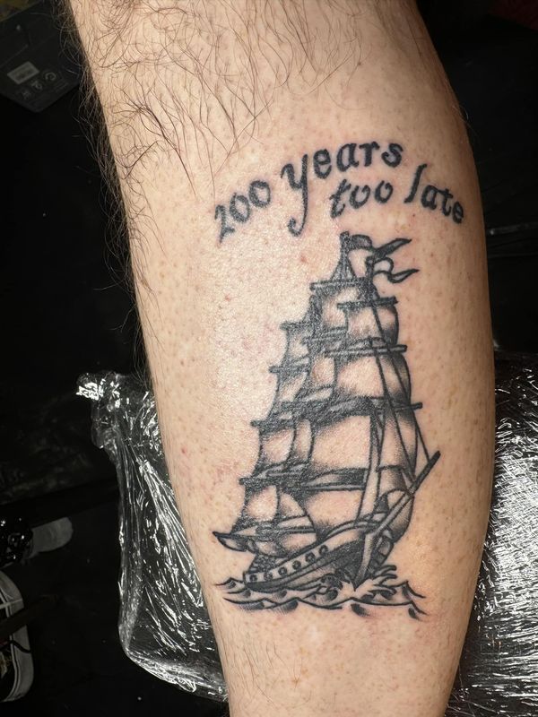 Jimmy Buffett Tattoos | Been wanting this for a year now and was happy I  found myself next to a tattoo festival thi… in 2025 | Festival tattoo,  Picture tattoos, Ship tattoo