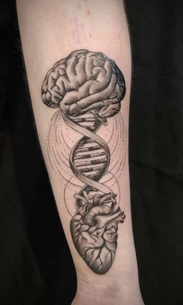 65 Unique DNA Tattoos, Ideas, & Meaning - Tattoo Me Now | Dna tattoo,  Science tattoos, Tattoos for guys