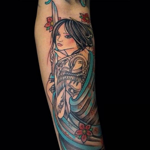 52 Japanese Geisha Tattoo Designs and Drawings with Images