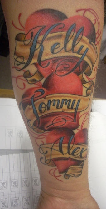 Heart Tat with names