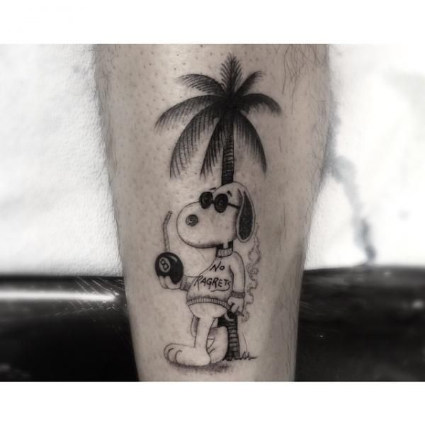 snoopy tattoo