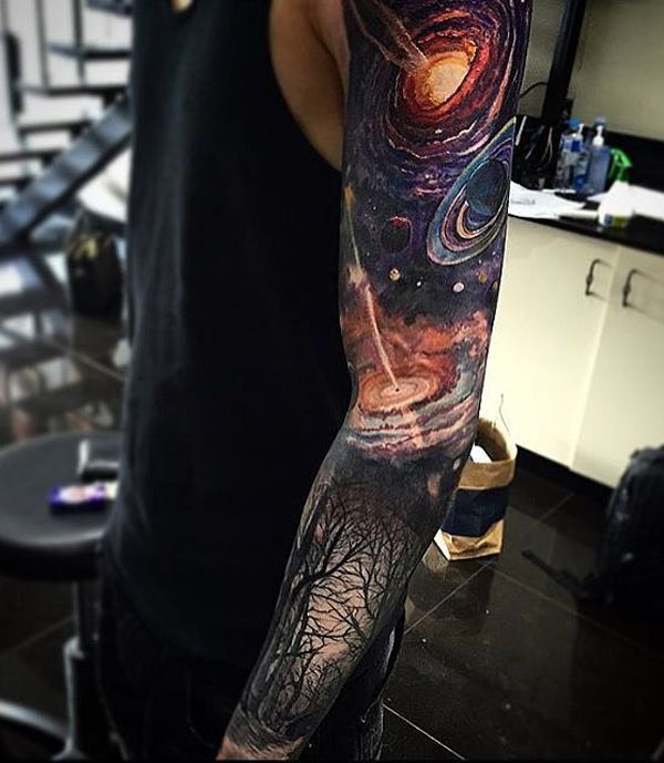 40 Space Tattoo Ideas | Art and Design