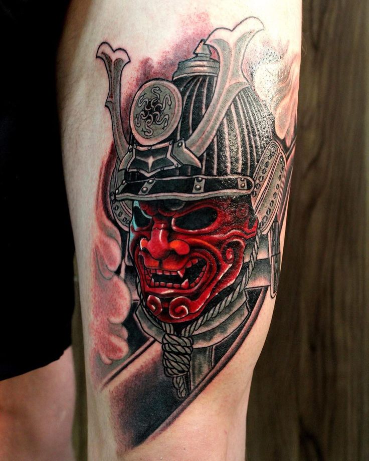 101 Amazing Samurai Mask Tattoos For 2024!